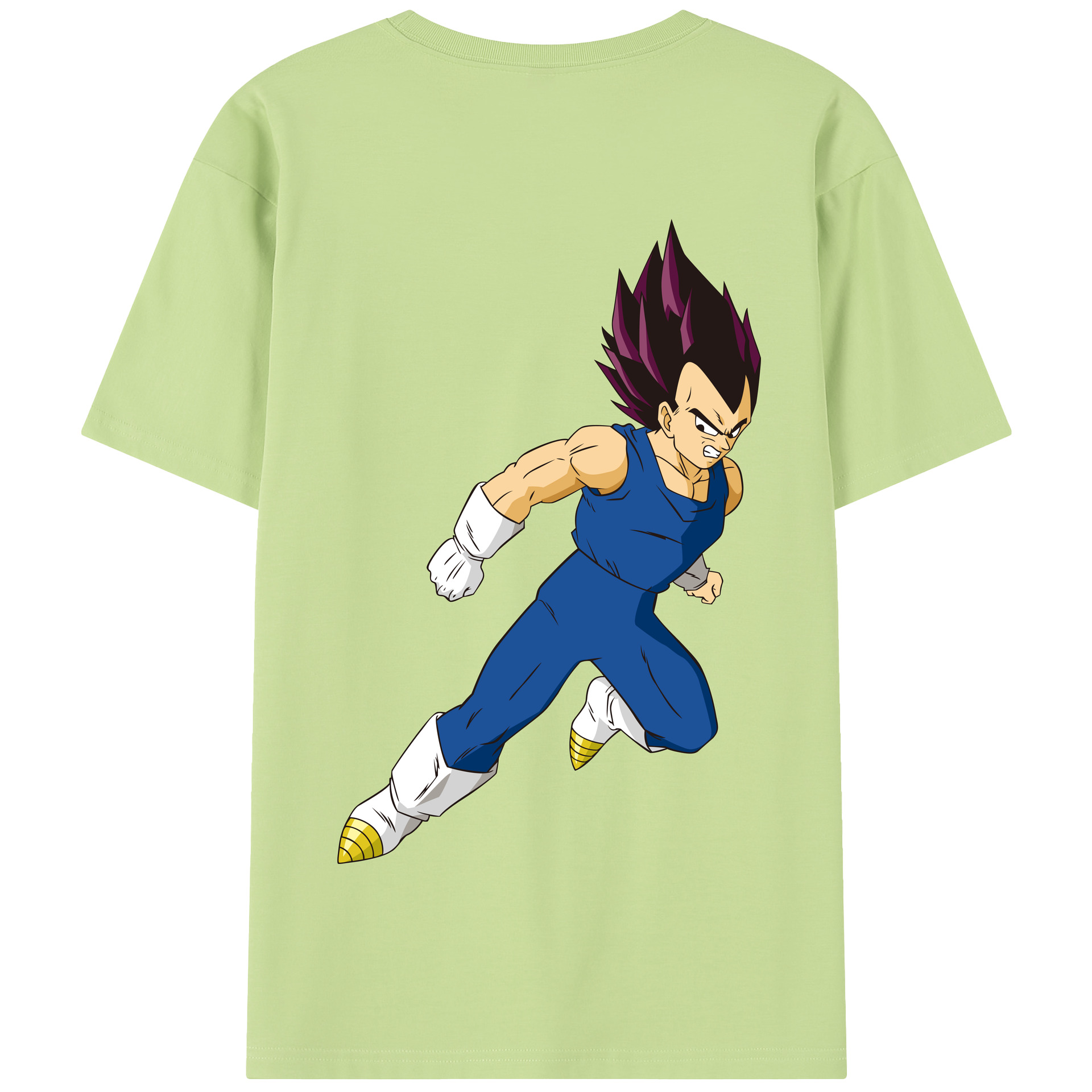 （画像用） ドラゴンボール ベジータ四世（Bejīta Yonsei）DRAGON BALL Vegeta IV 綿100％半袖Tシャツ（背面プリント）